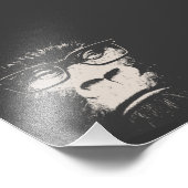 Hipster Gorilla mit Brille Fotodruck (Ecke)