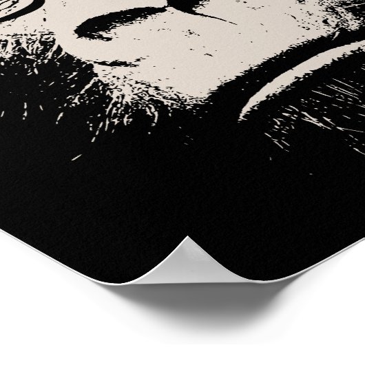 Hipster Gorilla mit Brille Poster (Ecke)