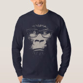 Hipster Gorilla mit Brille T-Shirt (Vorderseite)