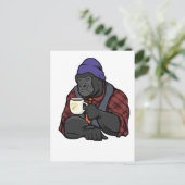 Hipster-Gorilla Postkarte (Stehend Vorderseite)