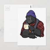 Hipster-Gorilla Postkarte (Vorne/Hinten)