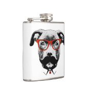 Hipster-Gruben-Stier-Terrier Flachmann (Rechts)
