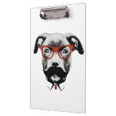Hipster-Gruben-Stier-Terrier Klemmbrett (Links)