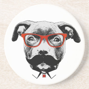 Hipster-Gruben-Stier-Terrier Untersetzer
