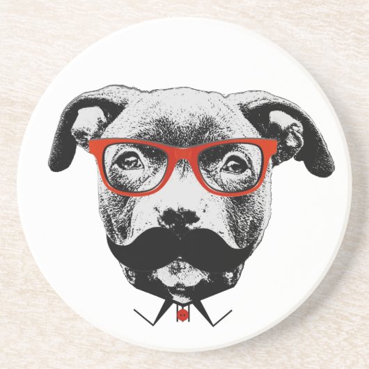 Hipster-Gruben-Stier-Terrier Untersetzer (Vorne)