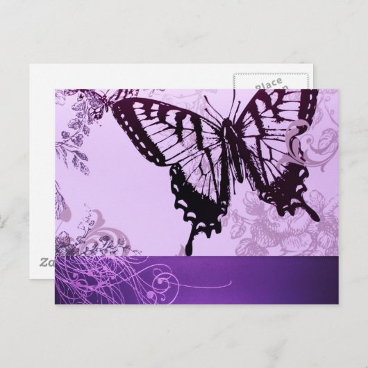 Hipster gurt boho chic Schmetterling Postkarte (Vorne/Hinten)