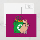 Hipster-Häschen-Postkarte (ohne Text) Postkarte (Vorne/Hinten)