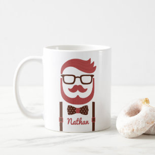 Hipster-Herren-Schnurrbart-und-Fliege-Tasse Kaffeetasse