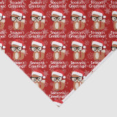 Hipster Holiday Fox Glasses Süße Tier Weihnachten Seidenpapier (Ausschnitt)