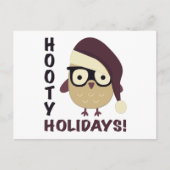 Hipster Hooty Ferien! Feiertagspostkarte (Vorderseite)