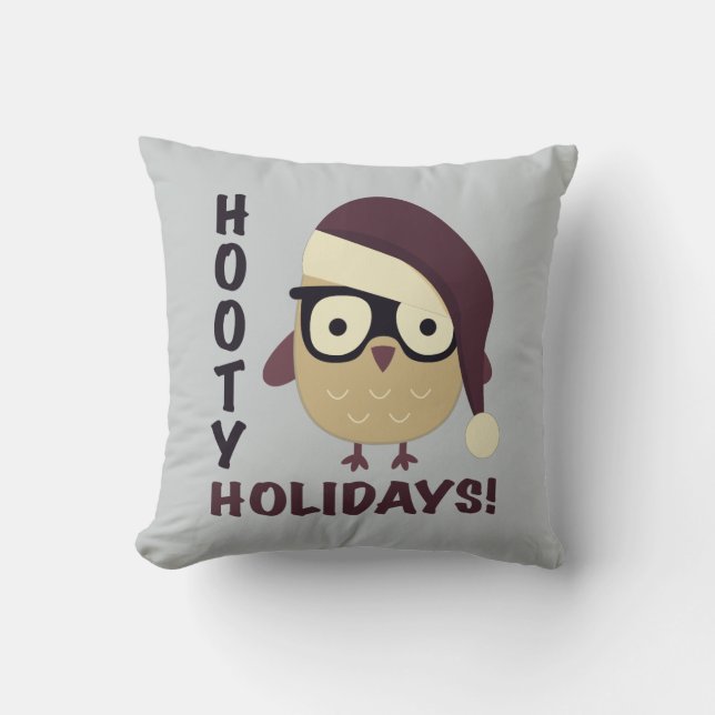 Hipster Hooty Ferien! Kissen (Vorderseite)