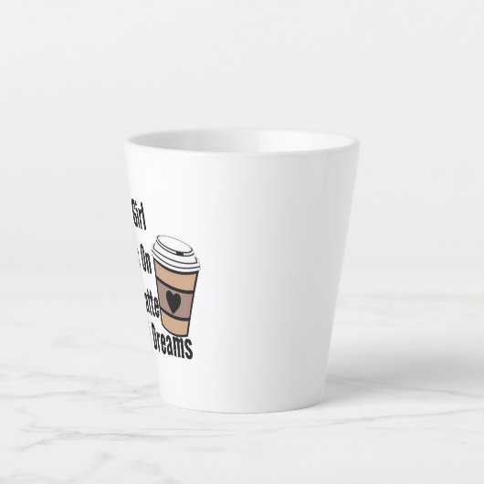 Hipster Hot Latte Cool Dreams Custom Coffee Tasse (Vorderseite)
