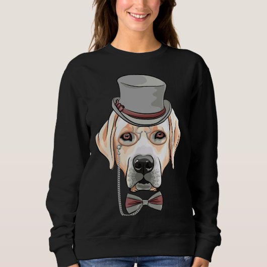 Hipster Hund Labrador Retriever Sweatshirt (Vorderseite)