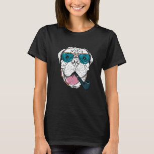Hipster Hund mit Brille Goofy Geek Dog T-Shirt