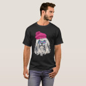 Hipster Hund mit Brille-Goofy Geek Hund 1 T-Shirt (Vorne ganz)