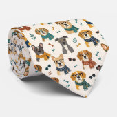 Hipster-Hund-mit-Brille-Illustrationen Krawatte (Gerollt)