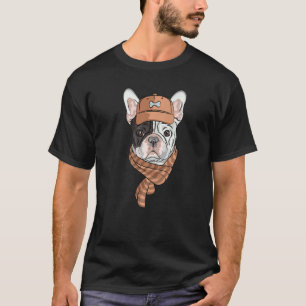 Hipster-Hund mit Schal lustiger Geek-Hund 1 T-Shirt