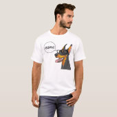 Hipster-Hundegeek-Dobermann sagt veganes! T-Shirt (Vorne ganz)