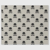 Hipster-Hüte und Schnurrbärte Geschenkpapier (Flach)