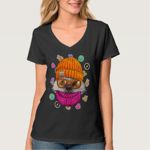 Hipster Igel Geek Nerd Glasses Animal Liebe Pea T-Shirt