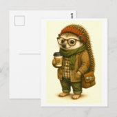 Hipster-Igel-Postkarte Postkarte (Vorne/Hinten)