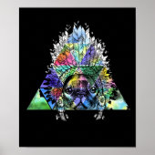 Hipster Indischer Mops Dog Poster (Vorne)