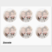 Hipster Instagram Foto Art - Liebe Farbüberlagerun Runder Aufkleber (Blatt)