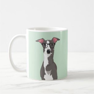 Hipster-italienischer Windhund-Hund für Kaffeetasse