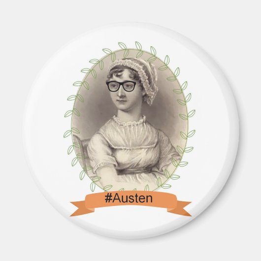Hipster Jane Austen Magnet (Vorne)