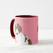 Hipster-Japaner Chin mit schwarzer Krawatte für Tasse (Vorderseite Links)