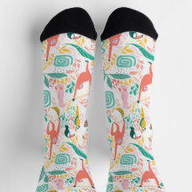 Hipster Jungle Happy Animal in hellen Farben
