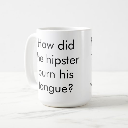 Hipster-Kaffee (2) Kaffeetasse (Vorderseite Links)