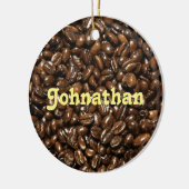 Hipster-Kaffeebohne Keramik Ornament (Links)