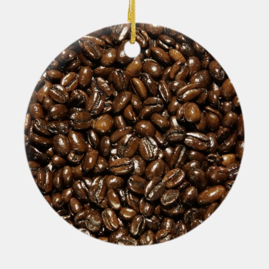 Hipster-Kaffeebohne Keramik Ornament (Hinten)