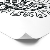 Hipster-Kamera Doodle 2 Poster (Ecke)