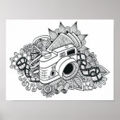 Hipster-Kamera Doodle 2 Poster (Vorne)