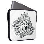 Hipster-Kamera-Gekritzel Laptopschutzhülle (Vorne Rechts)