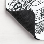 Hipster-Kamera-Gekritzel Mousepad (Ecke)