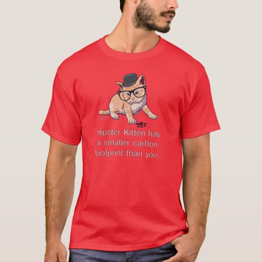 Hipster-Kätzchen-T - Shirt (Vorderseite)