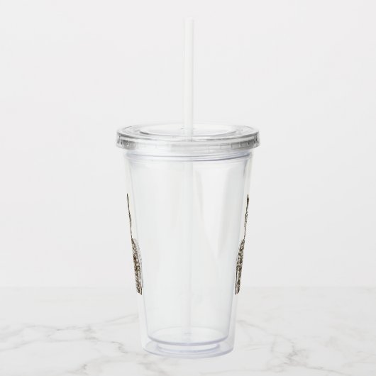 Hipster-Katze Acryltrinkbecher (Rechts)