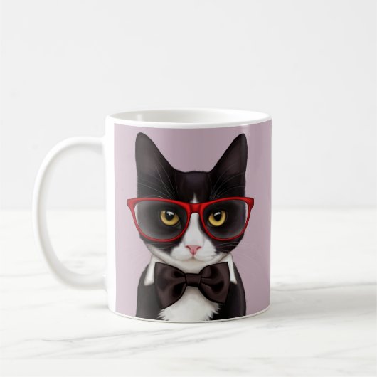 Hipster-Katze Kaffeetasse (Links)