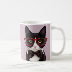 Hipster-Katze Kaffeetasse