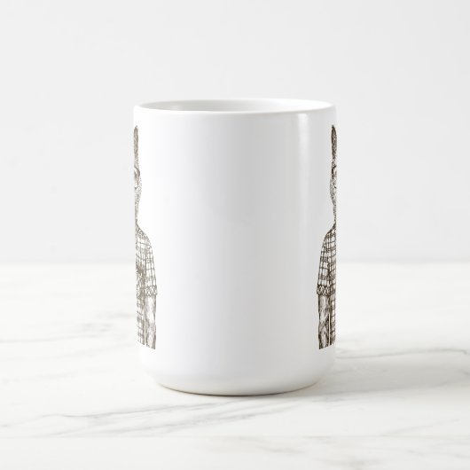 Hipster-Katze Kaffeetasse (Mittel)