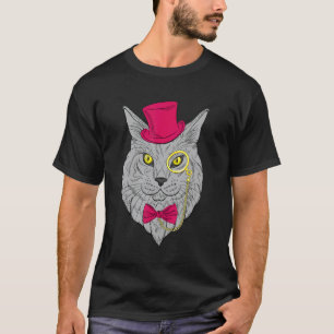 Hipster-Katze Kätzchen Brille Augen Brille Süß T-Shirt