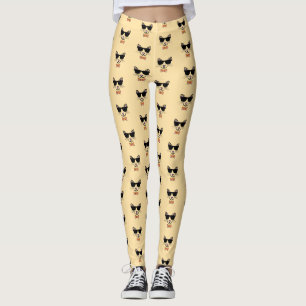 Hipster Katze mit Sonnenbrille Leggings
