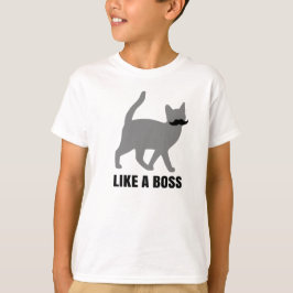 Hipster-Katze mögen einen Chef T-Shirt