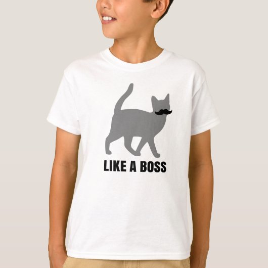 Hipster-Katze mögen einen Chef T-Shirt (Vorderseite)