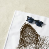 Hipster-Katze Strandtuch (Beispiel)