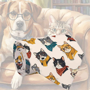 Hipster-Katzen mit Augenbrille Illustrationen Krawatte