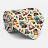 Hipster-Katzen mit Brille Illustrationen Krawatte (Gerollt)
